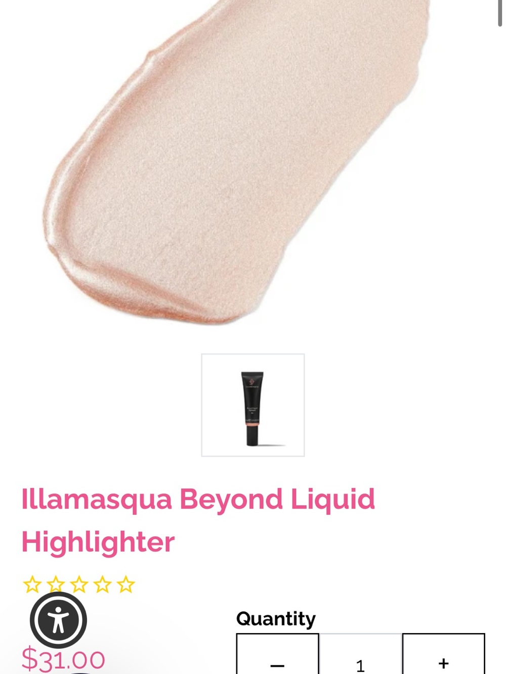 Illamasqua Beyond Liquid Highlighter - OMG - Soft Champagne